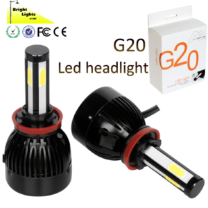 G20 LED Headlight Bulb, 40W 4000LM, 6000K, Universal and Compact - 1 Pair